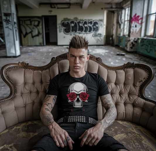 Rose-Eyed Skull Unisex T-shirt