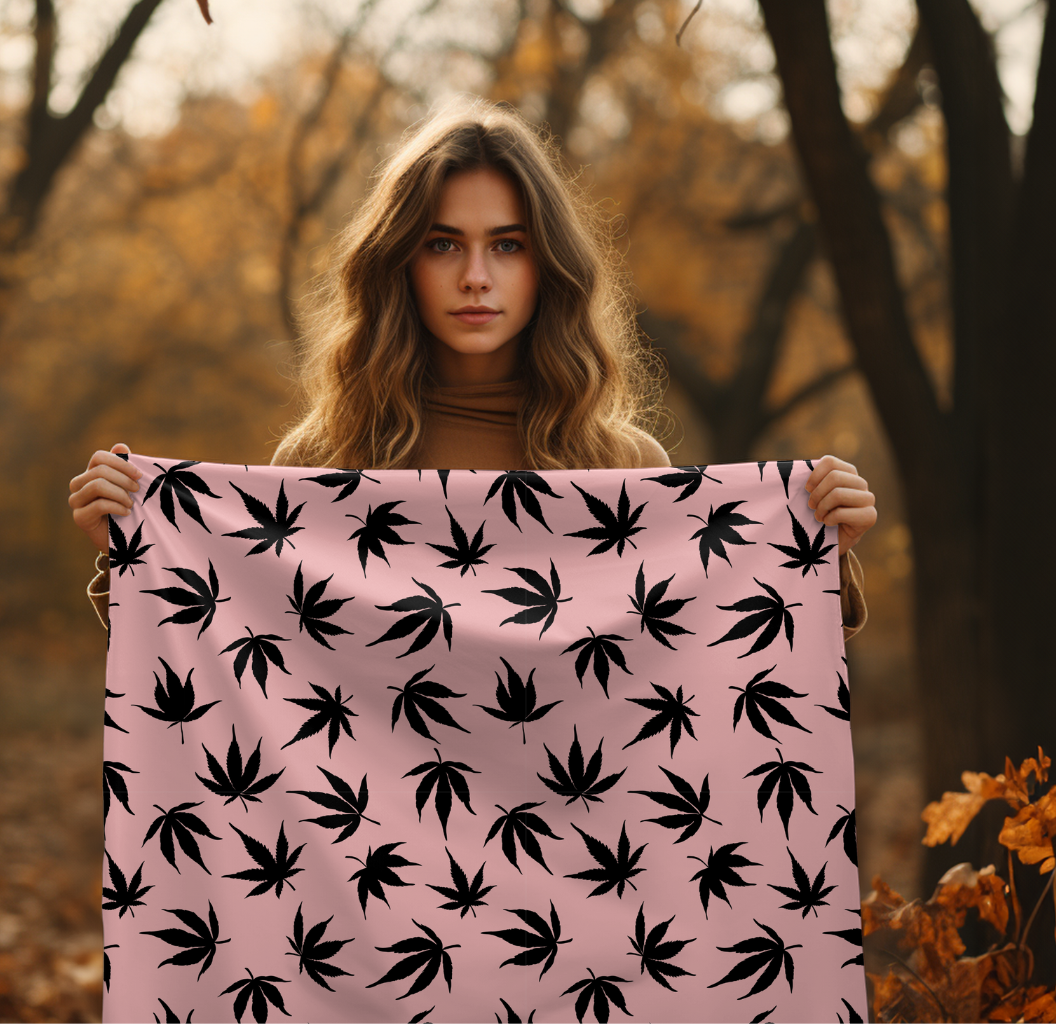 Cannabis Leaf Throw Blanket